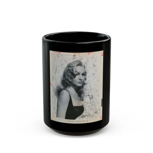 Julie Newmar #507 (Vintage Female Icon) Black Coffee Mug-15oz-Go Mug Yourself