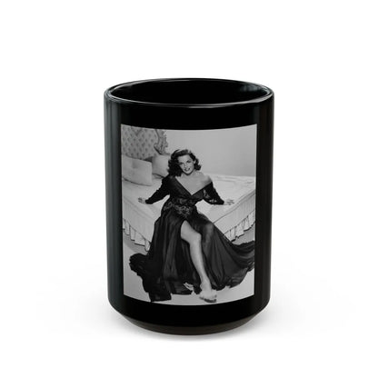 Jane Russell #157 (Vintage Female Icon) Black Coffee Mug-15oz-Go Mug Yourself