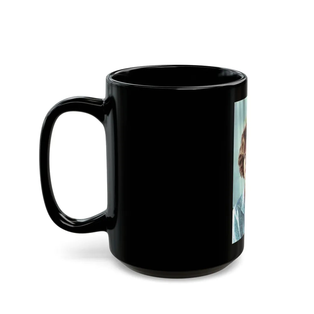 Katharine Ross #115 (Vintage Female Icon) Black Coffee Mug-Go Mug Yourself