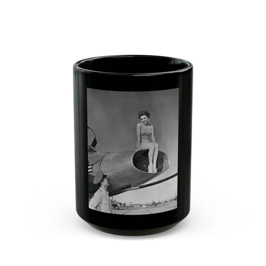 Debra Paget #556 (Vintage Female Icon) Black Coffee Mug-15oz-Go Mug Yourself