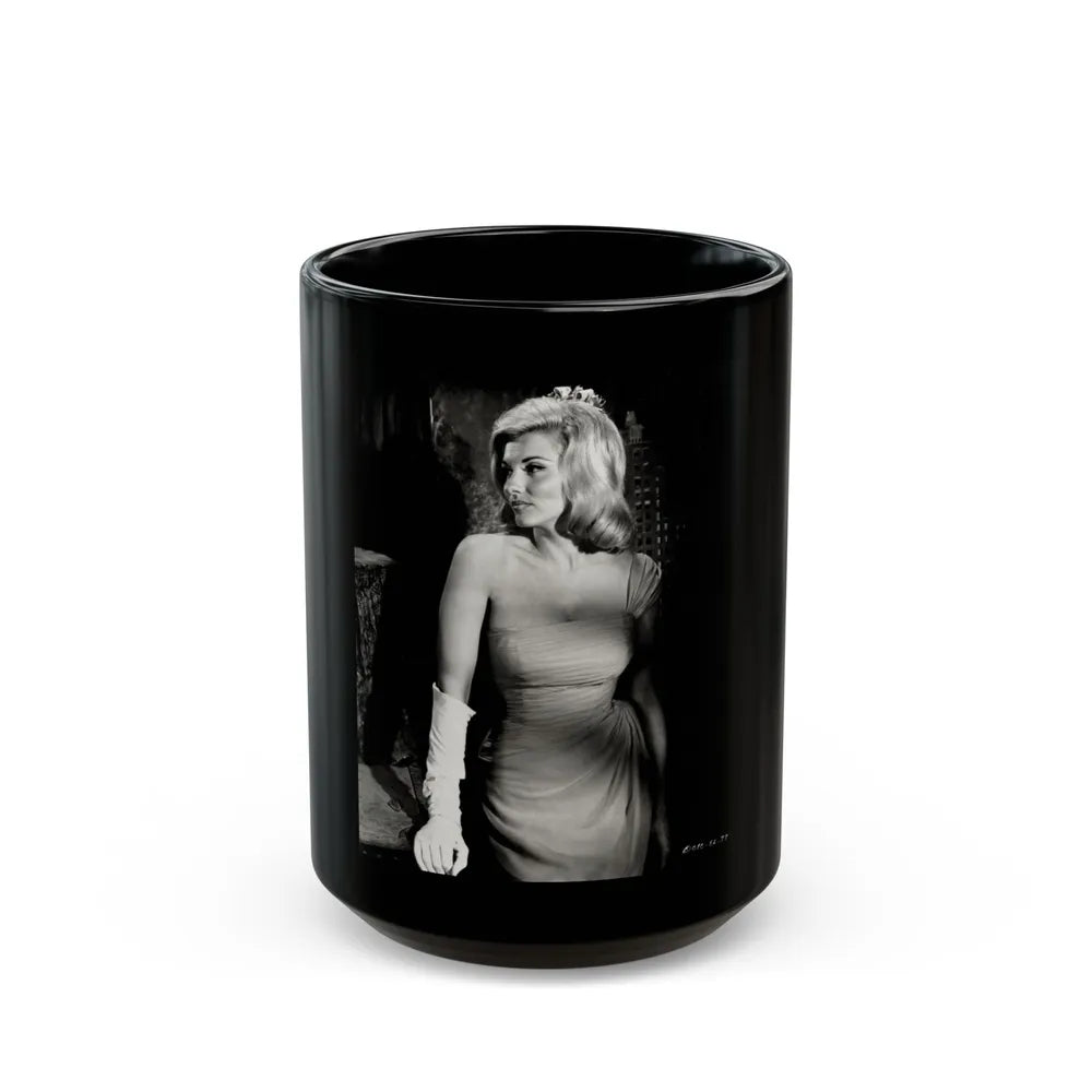 Nancy Kovack #61 (Vintage Female Icon) Black Coffee Mug-15oz-Go Mug Yourself