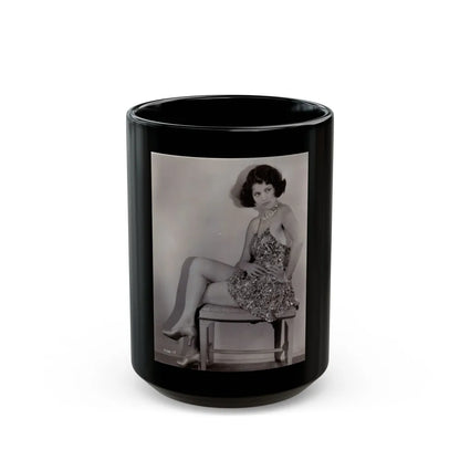 Lillian Roth #50 (Vintage Female Icon) Black Coffee Mug-15oz-Go Mug Yourself