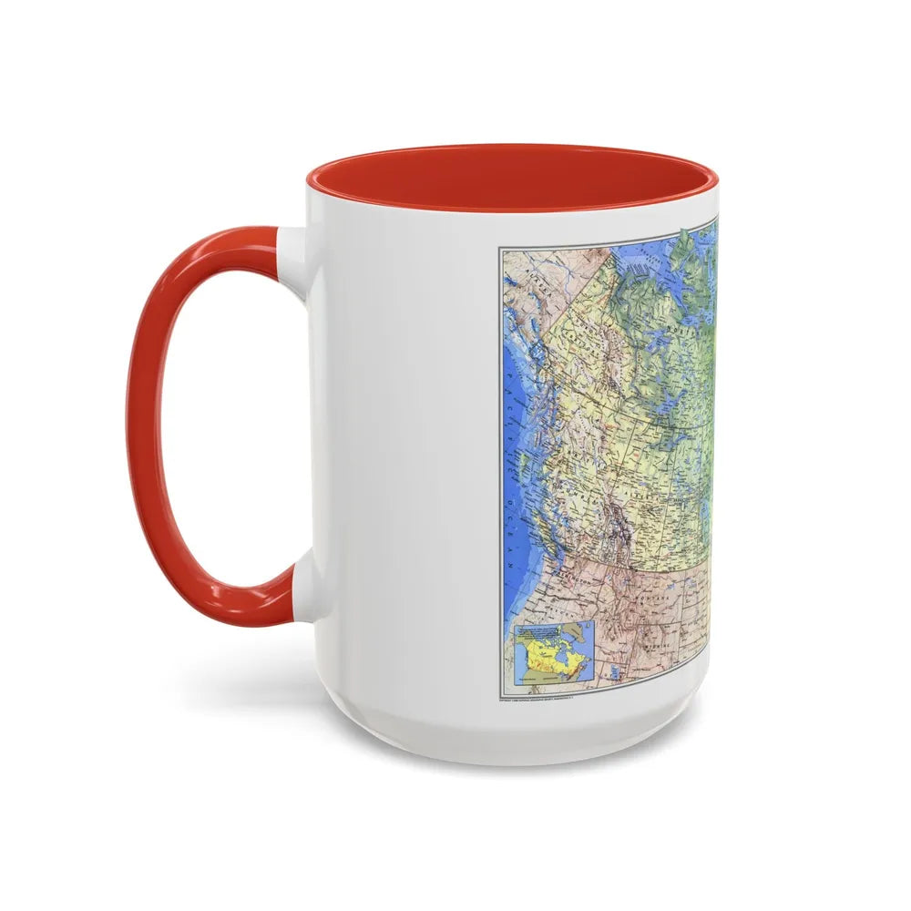 Canada (1985) (Map) Accent Coffee Mug-Go Mug Yourself