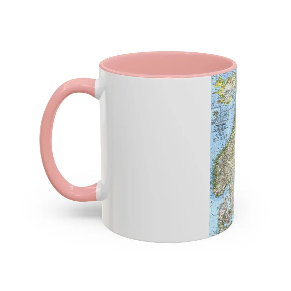 Scandinavia (1963) (Map) Accent Coffee Mug-Go Mug Yourself