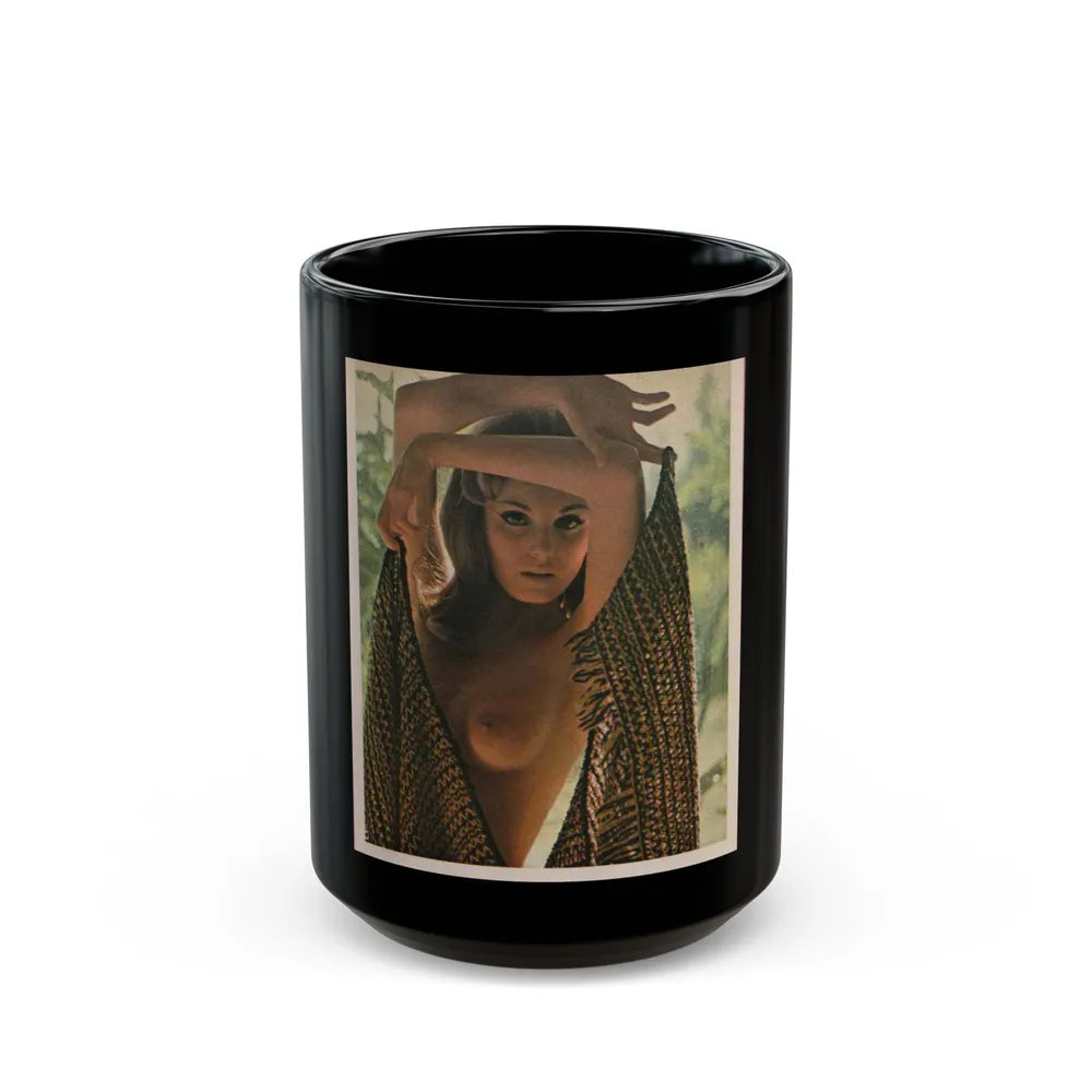 Victoria Vetri #51 - Playboy Mag. May '68 - 1 Photo - Partially Topless (Vintage Female Icon) Black Coffee Mug-15oz-Go Mug Yourself