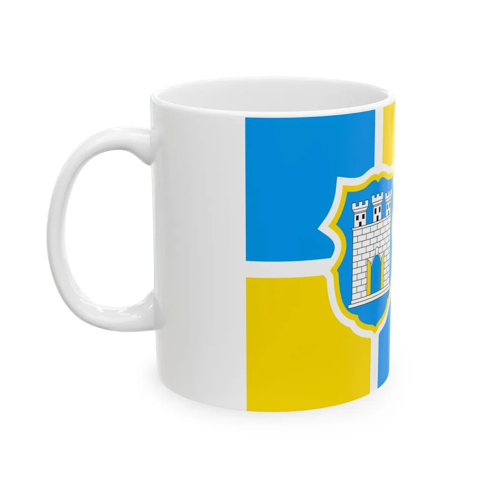 Flag of Zhytomyr Ukraine - White Coffee Mug-Go Mug Yourself