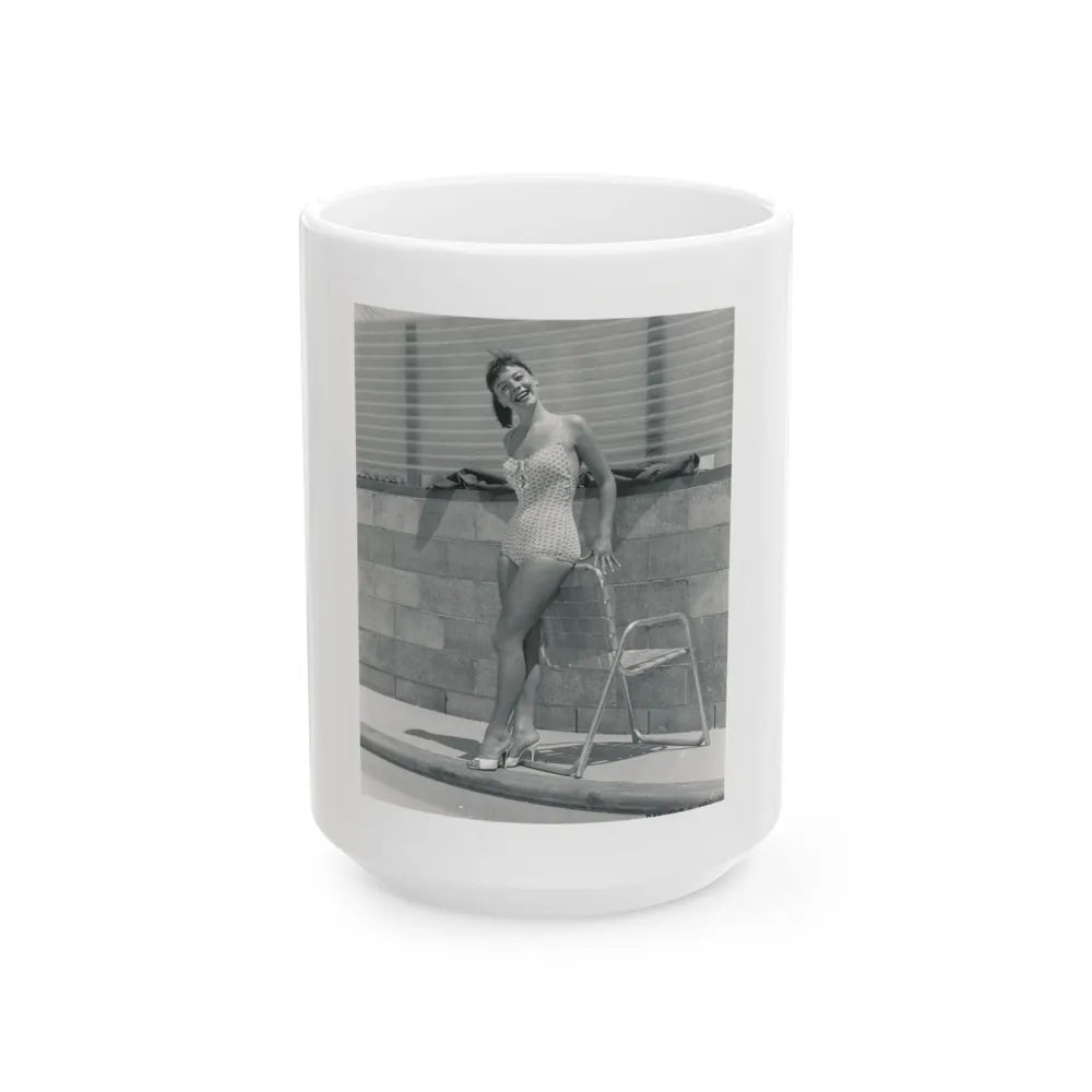 Janet Munro #06 (Vintage Female Icon) White Coffee Mug-15oz-Go Mug Yourself