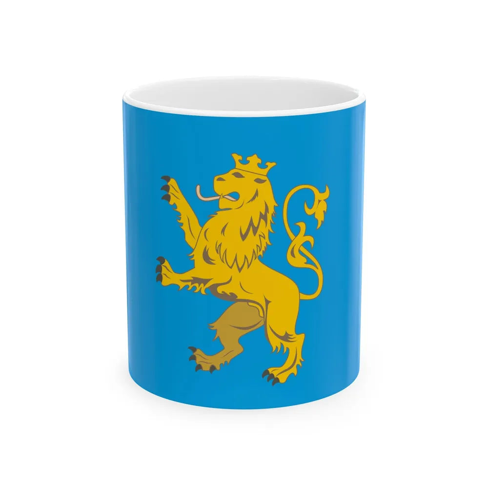 Flag of Lviv Oblast Ukraine - White Coffee Mug-11oz-Go Mug Yourself