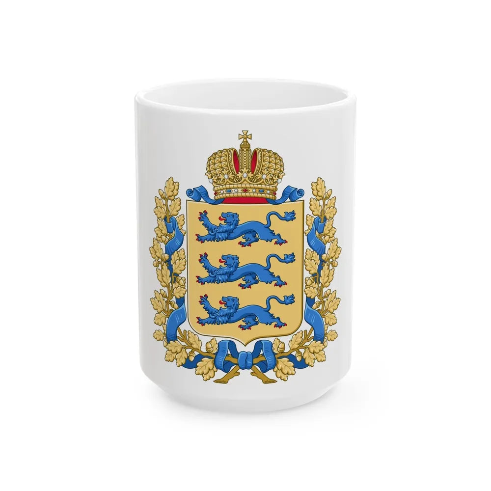 Coat of arms of Governorate of Estonia - White Coffee Mug-15oz-Go Mug Yourself