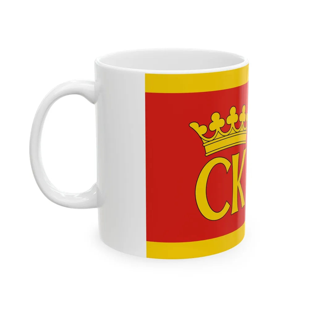 Flag of Kielce Poland - White Coffee Mug-Go Mug Yourself