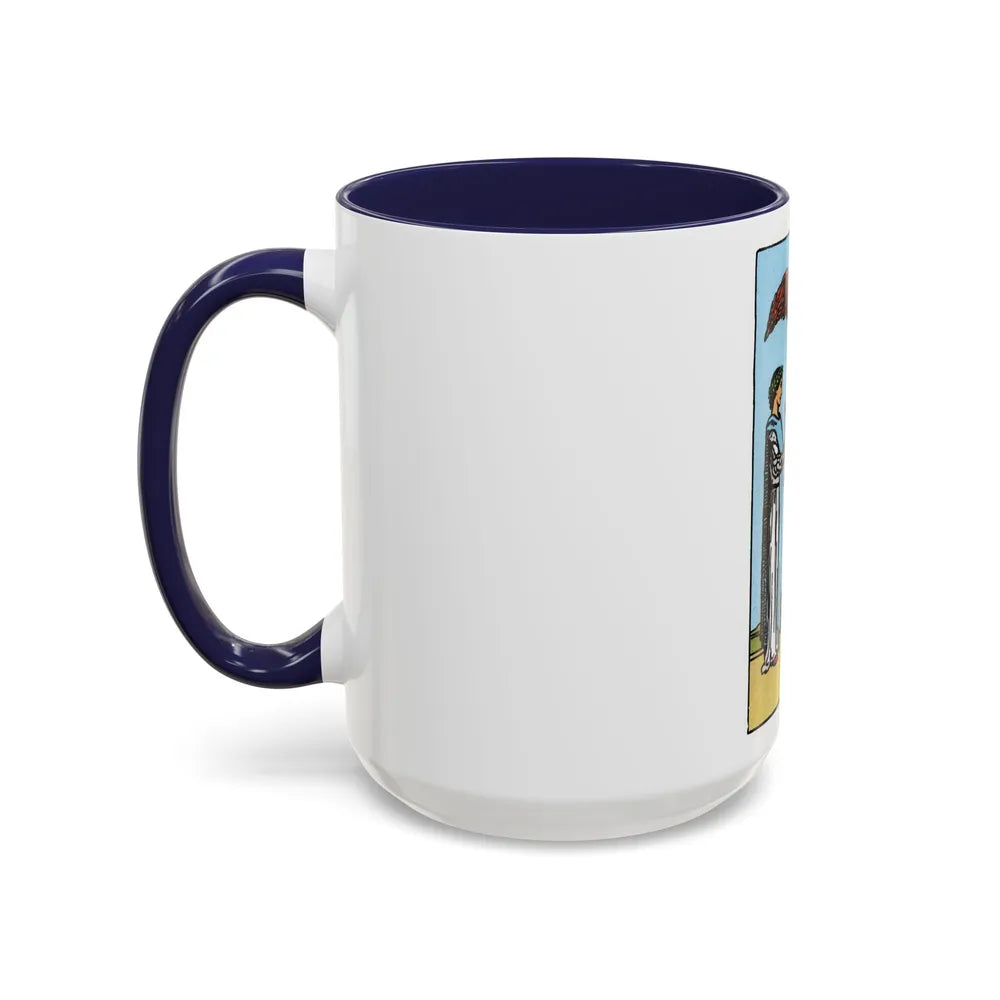 The 2 of Cups (Tarot Card) Accent Coffee Mug-Go Mug Yourself