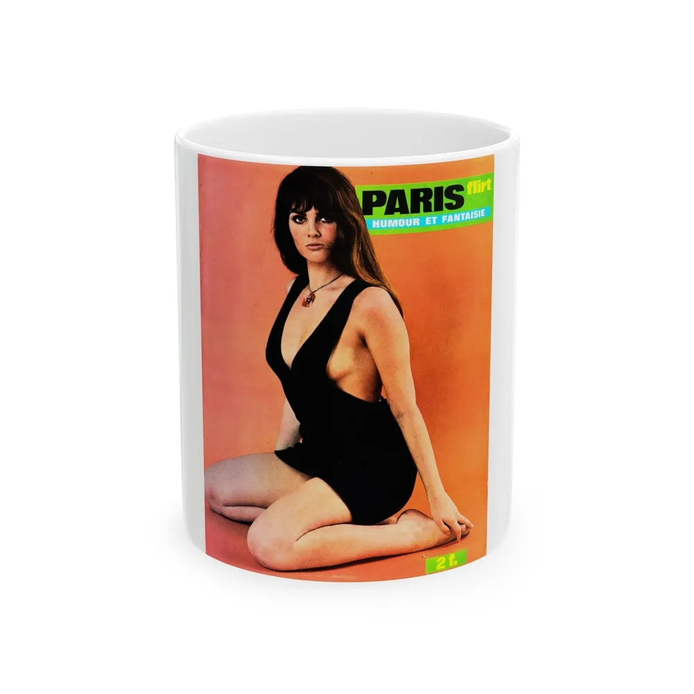 Caroline Munro #151 (Vintage Female Icon) White Coffee Mug-11oz-Go Mug Yourself