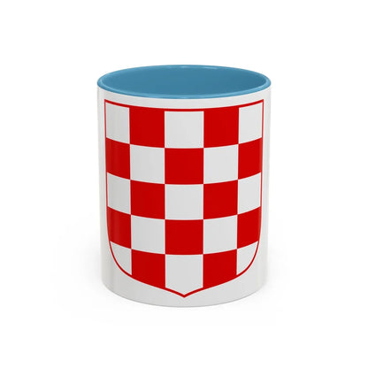 Coat of arms of Croatia (white chequy) - Accent Coffee Mug-11oz-Light Blue-Go Mug Yourself