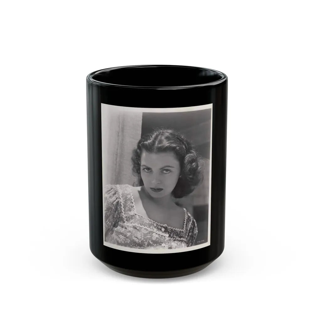 Faith Domergue #100 (Vintage Female Icon) Black Coffee Mug-15oz-Go Mug Yourself