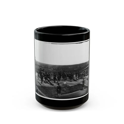 District Of Columbia. Gun Crews Of Company H, 3d Massachusetts Heavy Artillery, At Fort Lincoln (U.S. Civil War) Black Coffee Mug-15oz-Go Mug Yourself