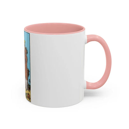 The 3 of Cups (Tarot Card) Accent Coffee Mug-Go Mug Yourself