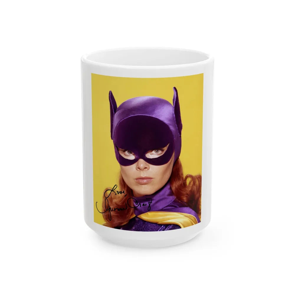 Yvonne Craig #203 - Batgirl Photo (Vintage Female Icon) White Coffee Mug-15oz-Go Mug Yourself