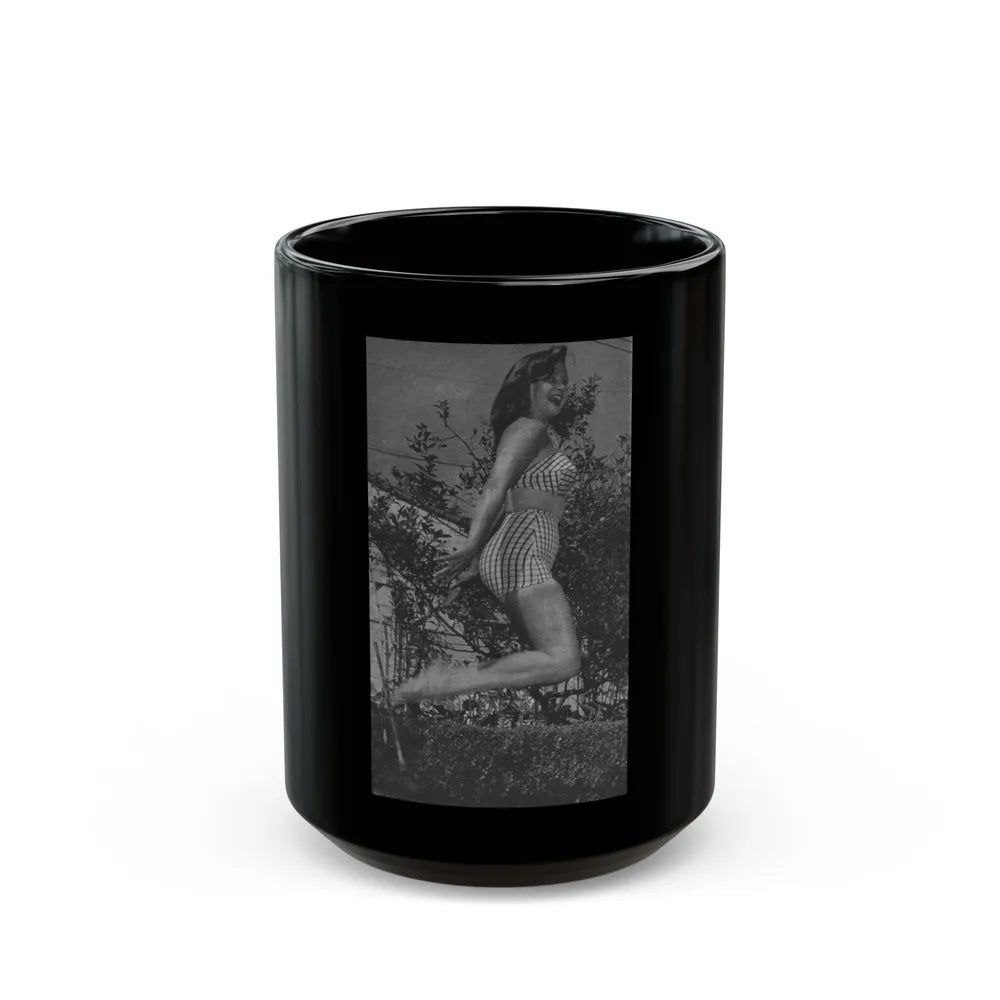 Greta Thyssen #12 - American Beauties Mag. '53 - 1 B&W Photo (Vintage Female Icon) Black Coffee Mug-15oz-Go Mug Yourself