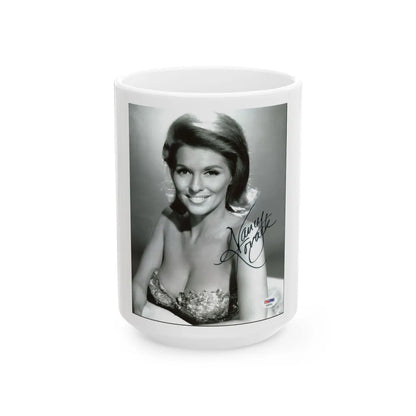 Nancy Kovack #52 (Vintage Female Icon) White Coffee Mug-15oz-Go Mug Yourself