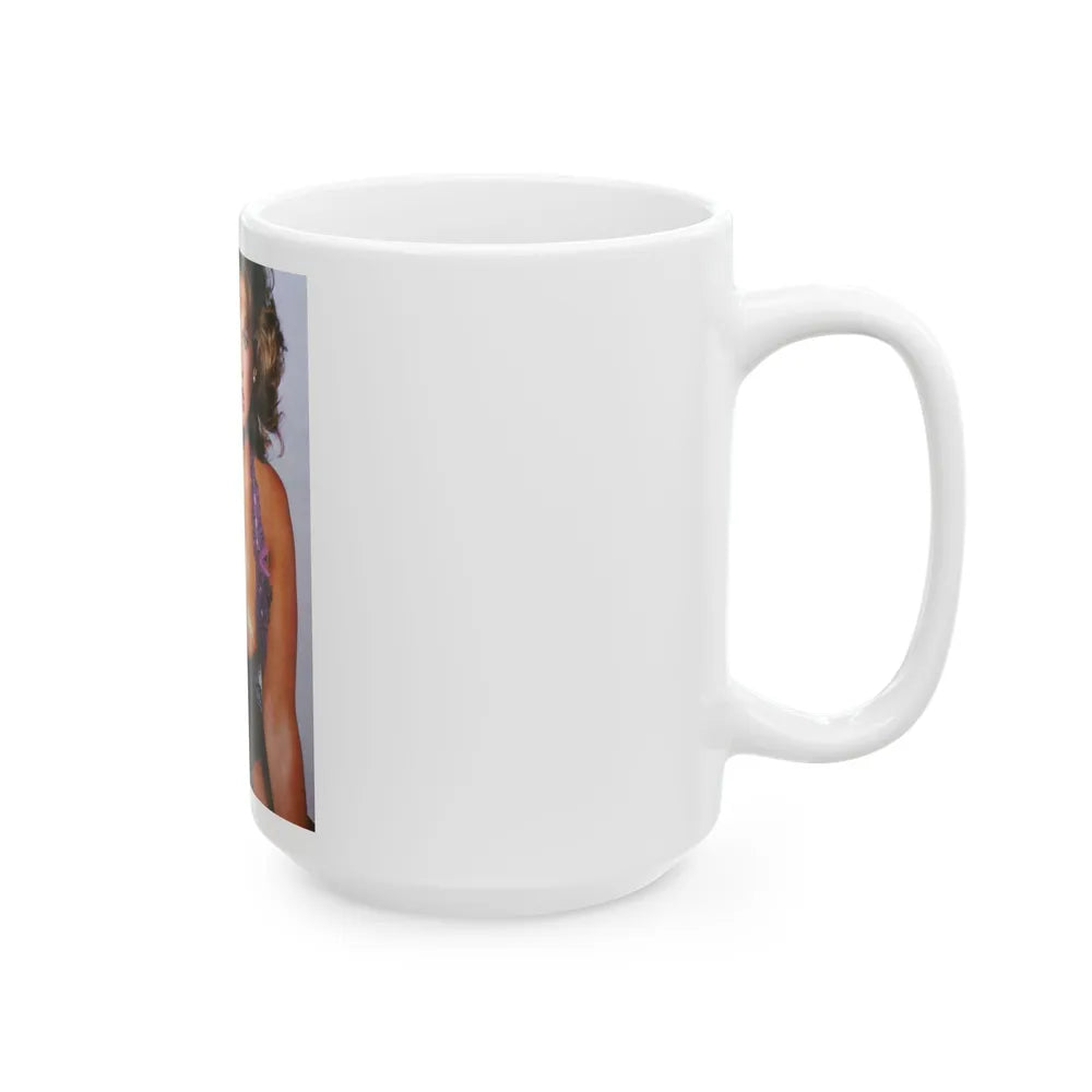 Linda Blair #236 - Partially Topless (Vintage Female Icon) White Coffee Mug-Go Mug Yourself