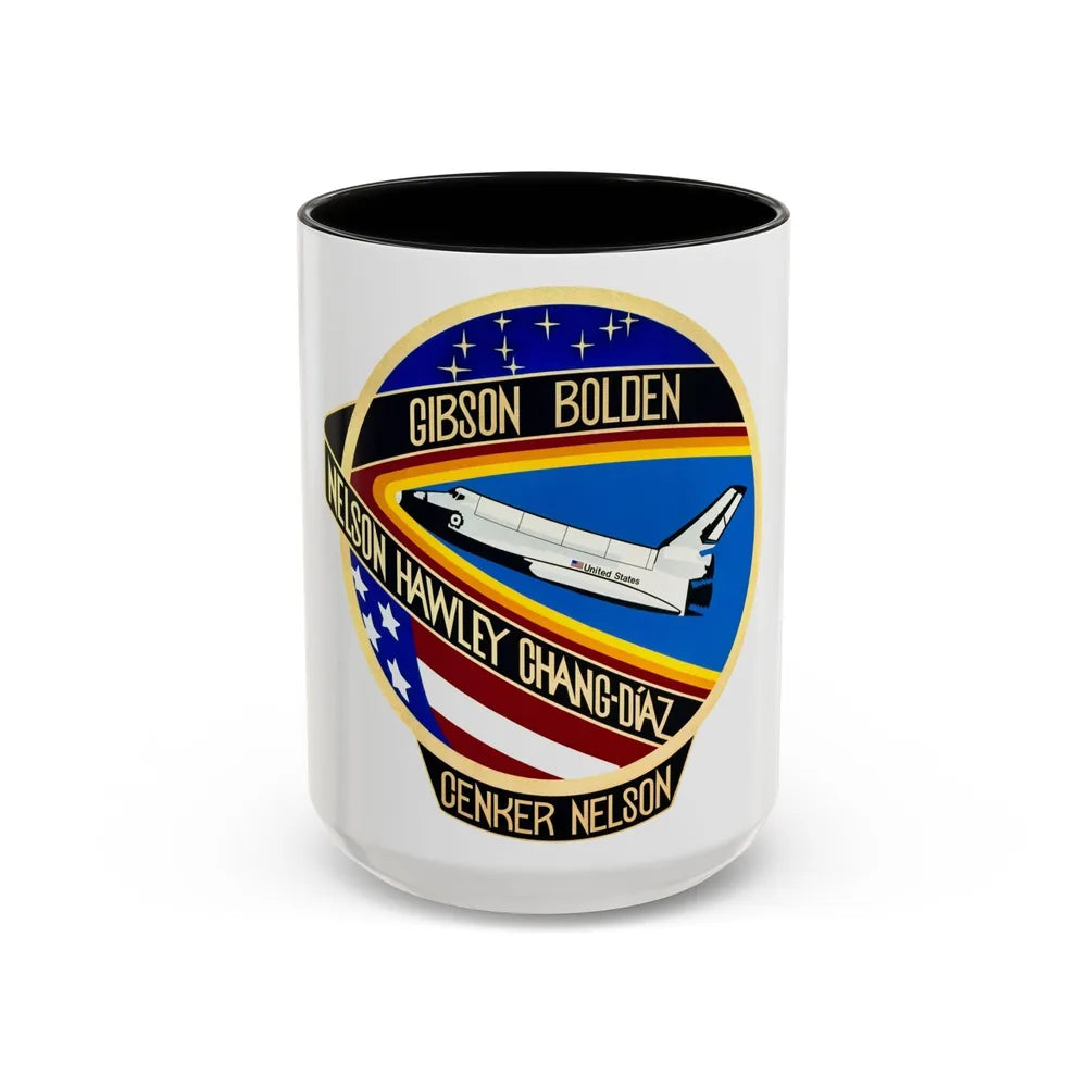 STS 61 c (NASA) Accent Coffee Mug-15oz-Black-Go Mug Yourself