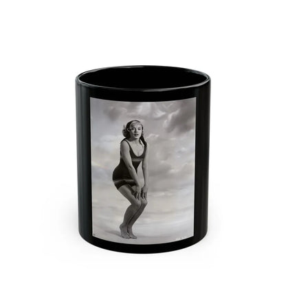 Leslie Parrish #146 (Vintage Female Icon) Black Coffee Mug-11oz-Go Mug Yourself