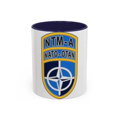 NATO Training MissionAfghanistan (U.S. Army) Accent Coffee Mug-11oz-Navy-Go Mug Yourself