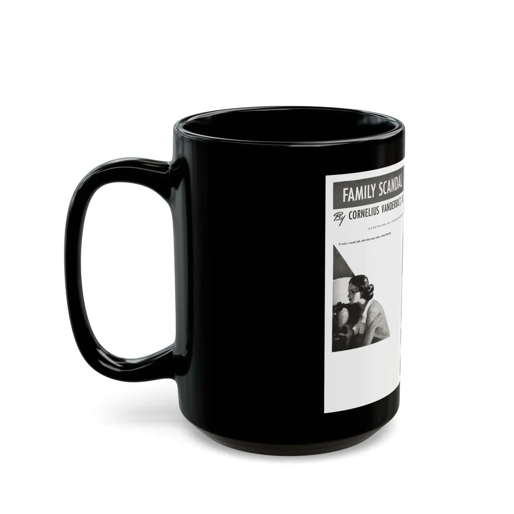 Family Scandal, Liberty magazine, July 31, 1937 - Black Coffee Mug-Go Mug Yourself