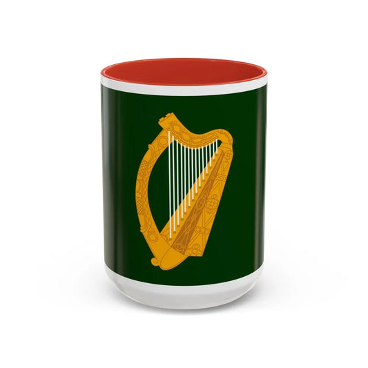 Flag of Leinster Ireland - Accent Coffee Mug-15oz-Red-Go Mug Yourself