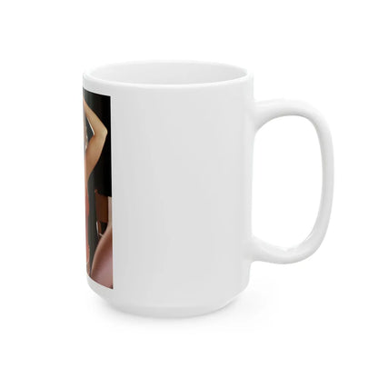 Linda Blair #262 - Partially Topless (Vintage Female Icon) White Coffee Mug-Go Mug Yourself