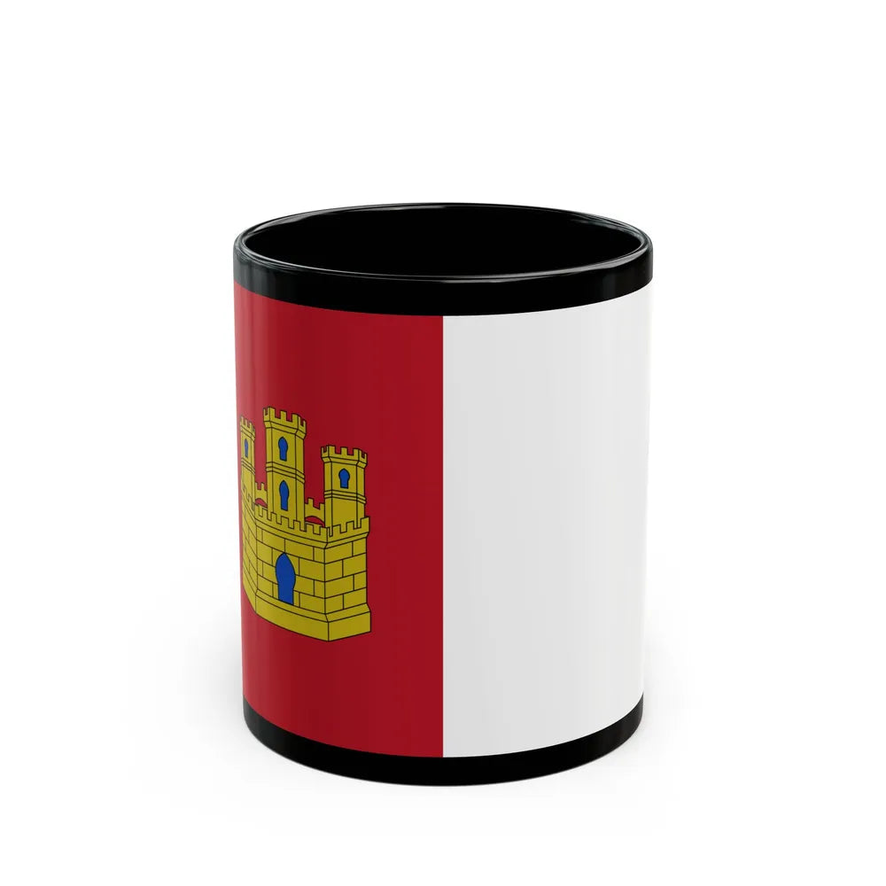 Flag of Castile La Mancha Spain - Black Coffee Mug-11oz-Go Mug Yourself