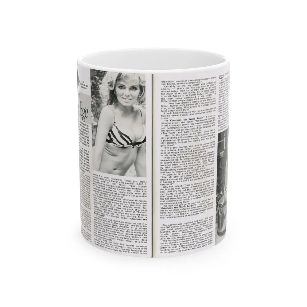 Julie Ege #187 (Vintage Female Icon) White Coffee Mug-11oz-Go Mug Yourself