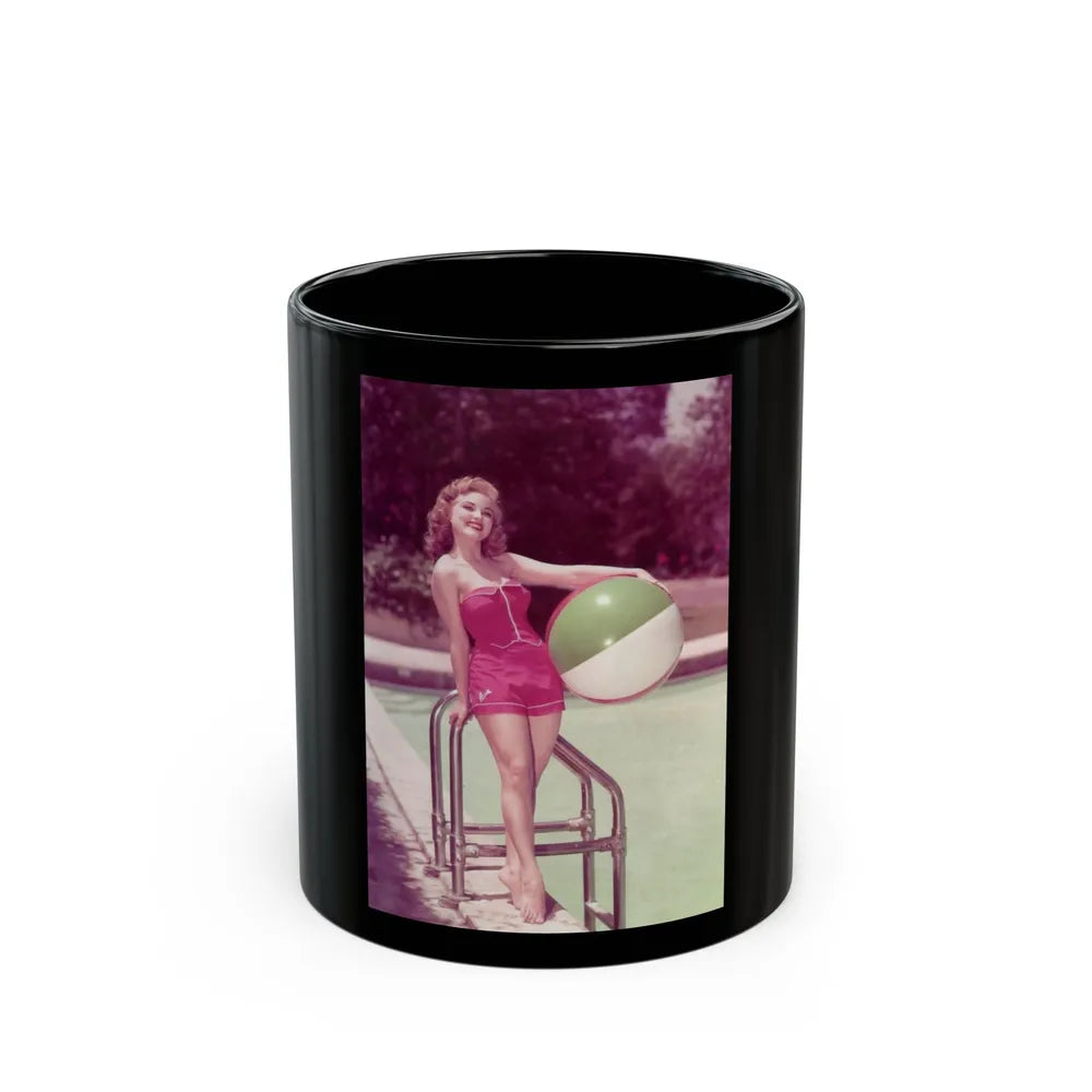 Debra Paget #448 1 (Vintage Female Icon) Black Coffee Mug-11oz-Go Mug Yourself