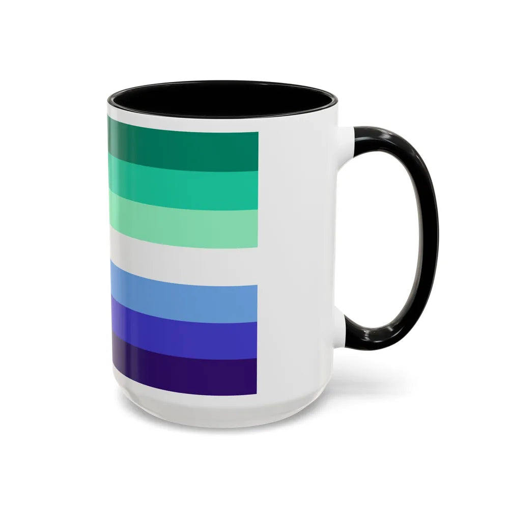 Gay Men Pride Flag - Accent Coffee Mug-Go Mug Yourself