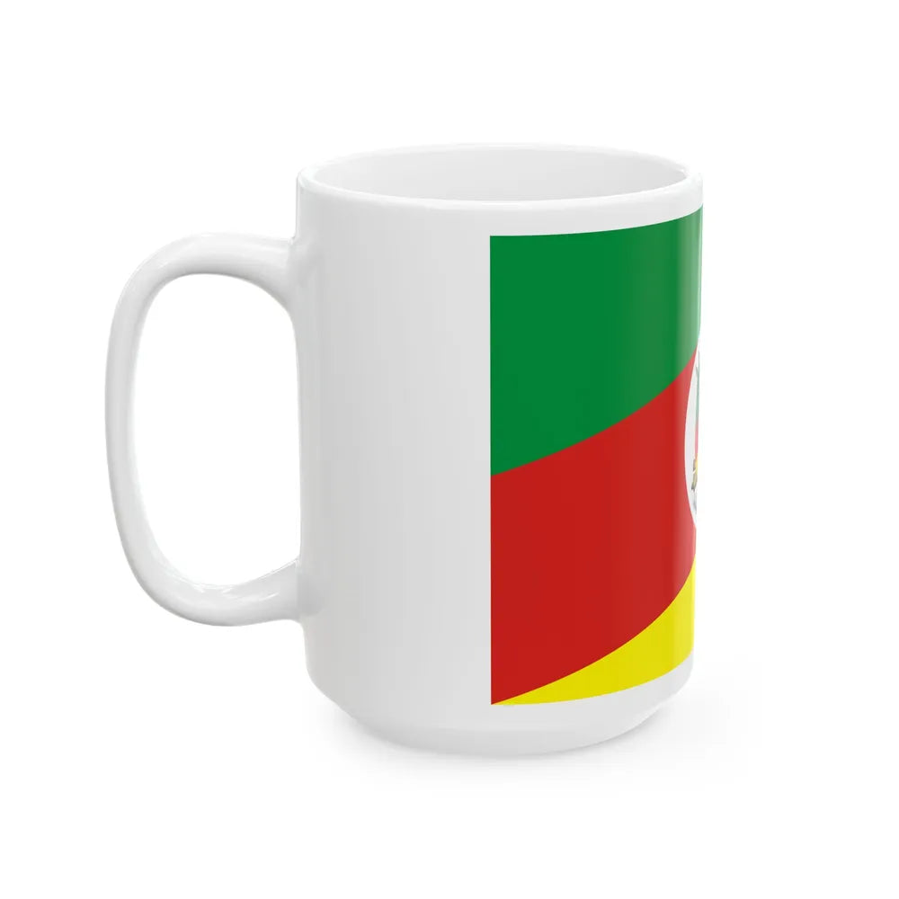 Flag of Rio Grande do Sul Brazil - White Coffee Mug-Go Mug Yourself