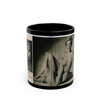 Kim Novak #390 - Fabulous Females Mag. Issue #1 '55 - 1 B&W Photo (Vintage Female Icon) Black Coffee Mug-11oz-Go Mug Yourself