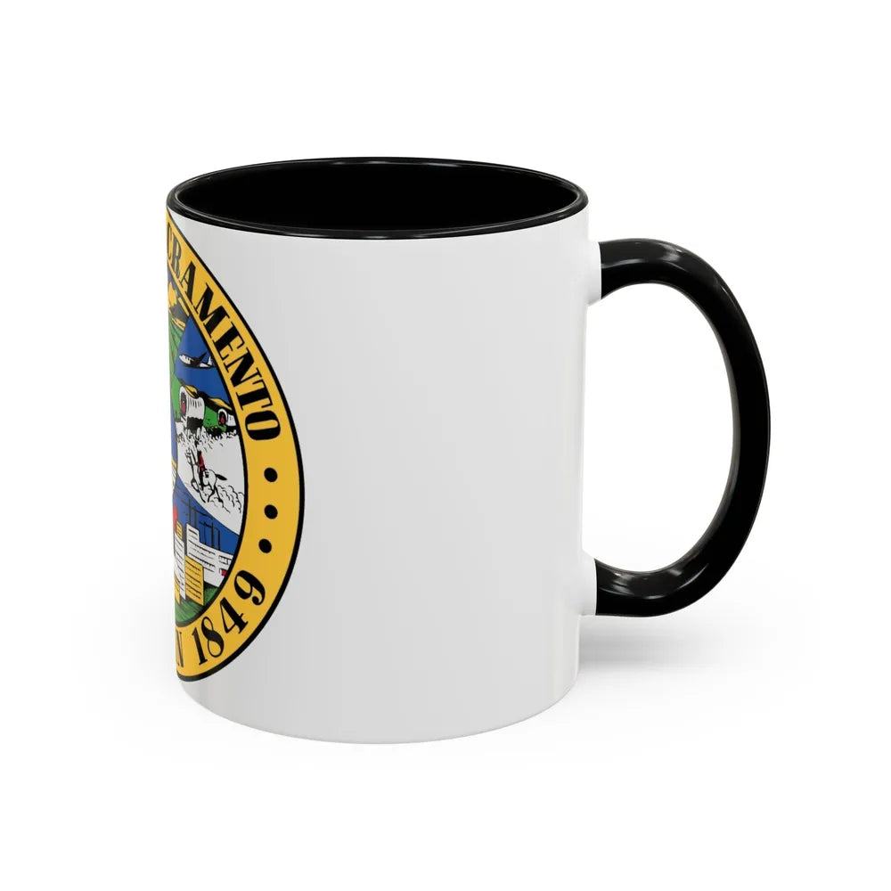 Seal of Sacramento California - Accent Coffee Mug-Go Mug Yourself