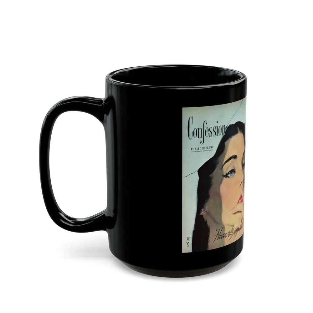 Confession, Redbook magazine, June 1951 - Black Coffee Mug-Go Mug Yourself