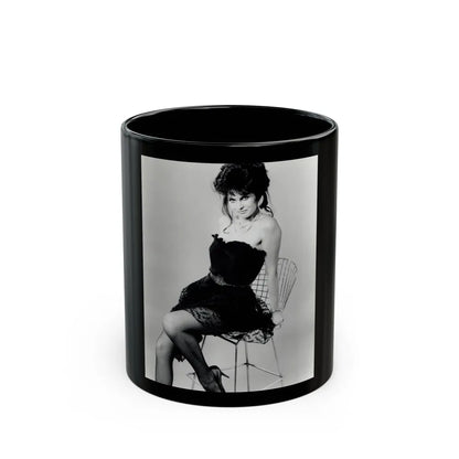 Caroline Munro #326 (Vintage Female Icon) Black Coffee Mug-11oz-Go Mug Yourself