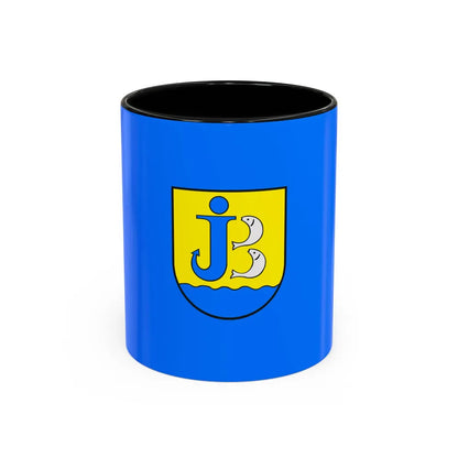 Flag of Jastarnia Poland - Accent Coffee Mug-11oz-Black-Go Mug Yourself