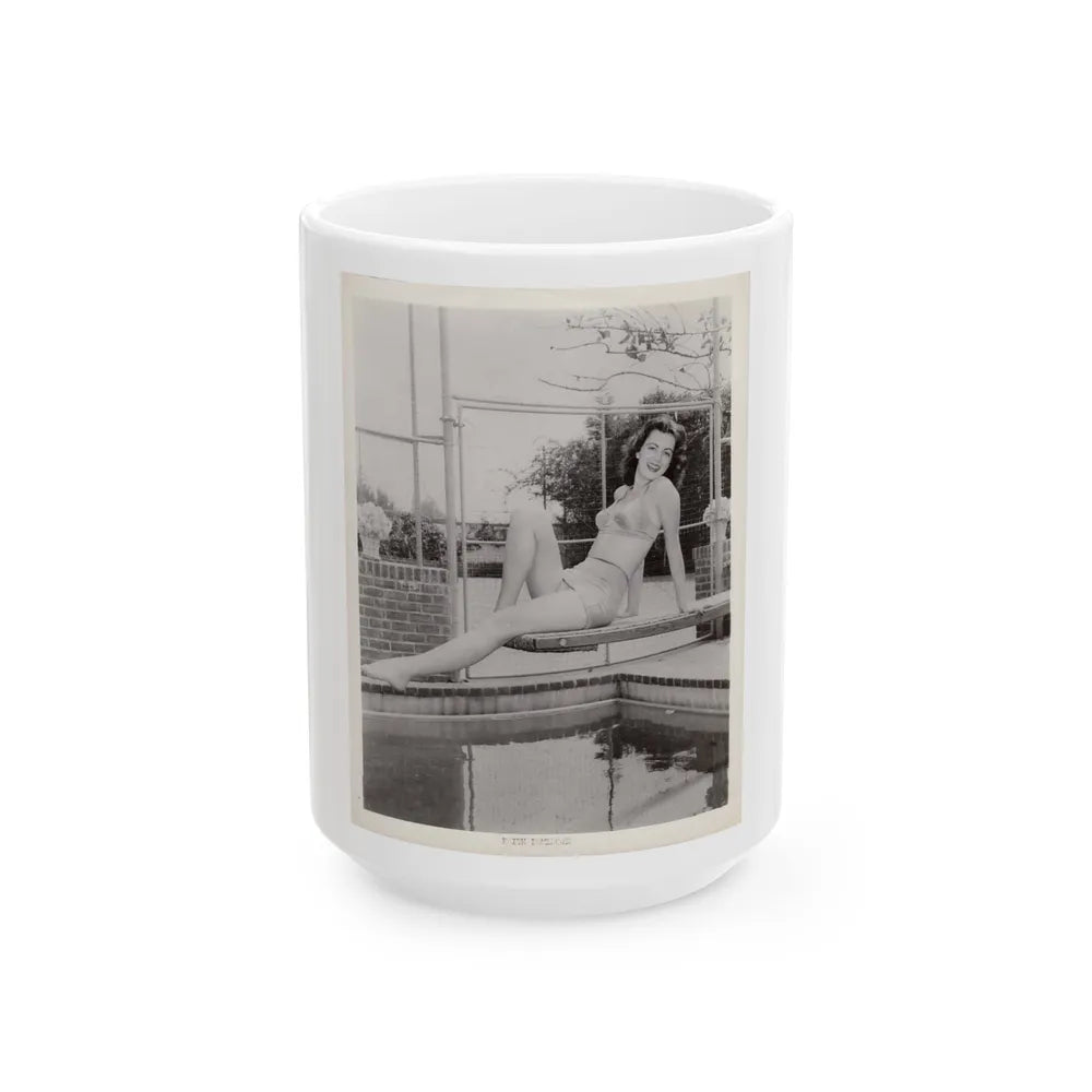 Faith Domergue #73 (Vintage Female Icon) White Coffee Mug-15oz-Go Mug Yourself