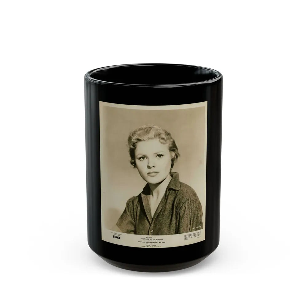 Kathleen Crowley #14 (Vintage Female Icon) Black Coffee Mug-15oz-Go Mug Yourself