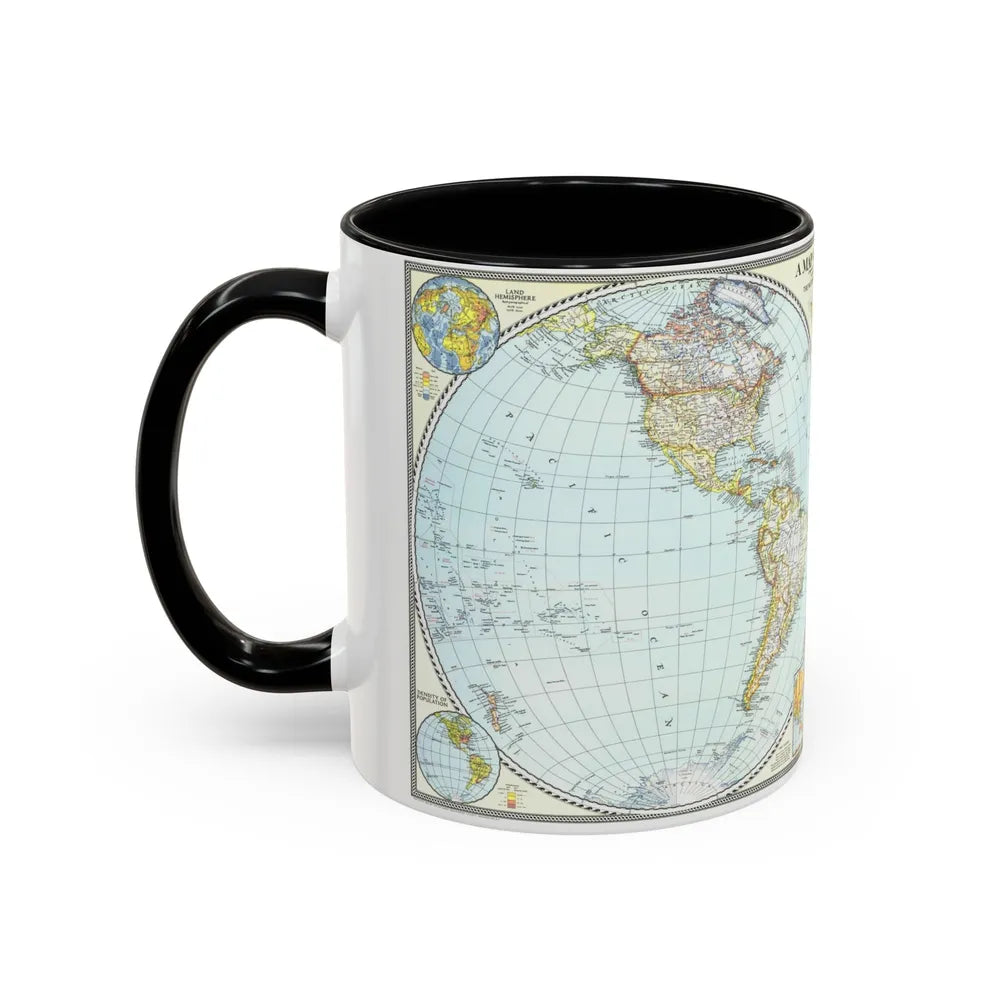 World Map (1941) (Map) Accent Coffee Mug-Go Mug Yourself