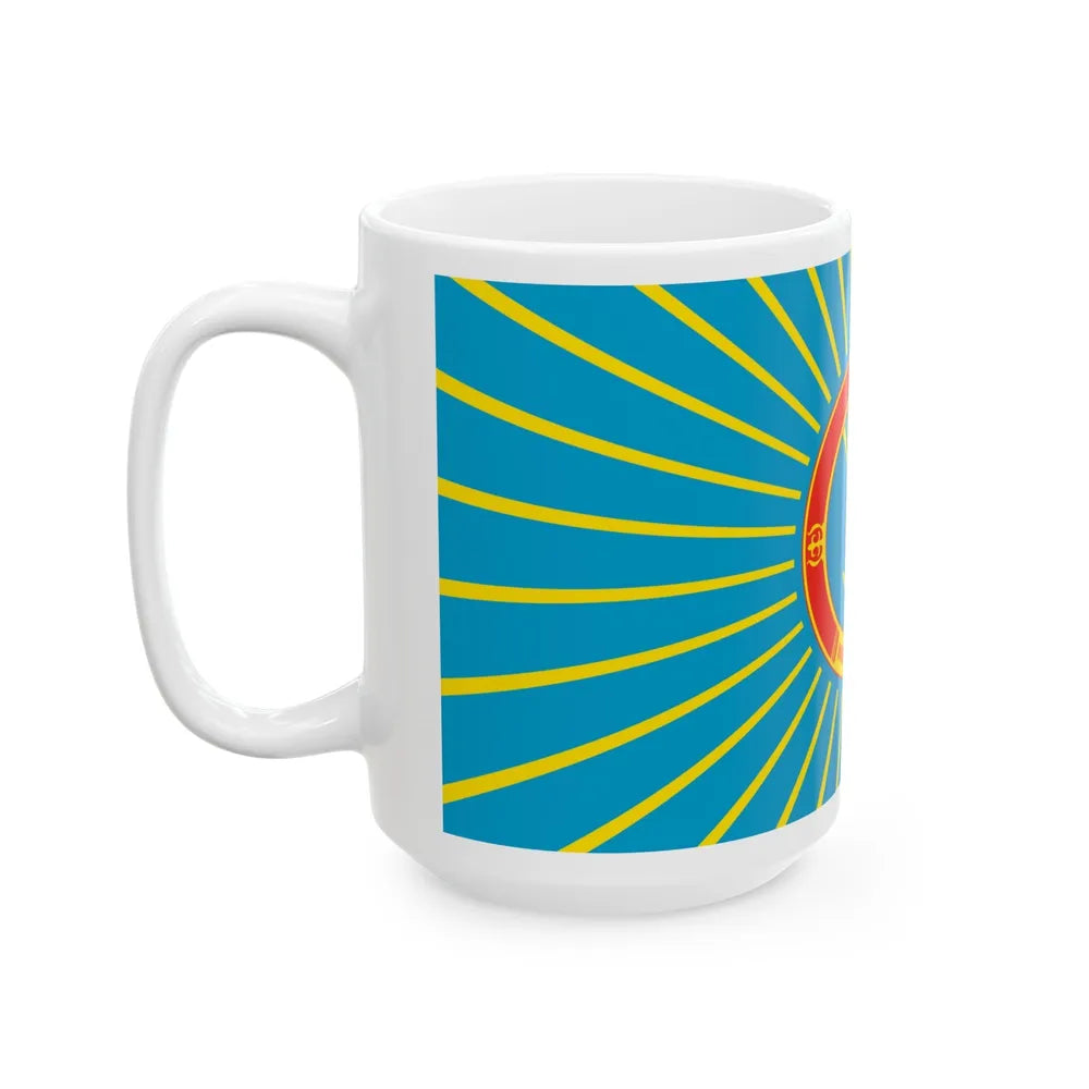 Flag of Nur Sultan Kazakhstan - White Coffee Mug-Go Mug Yourself