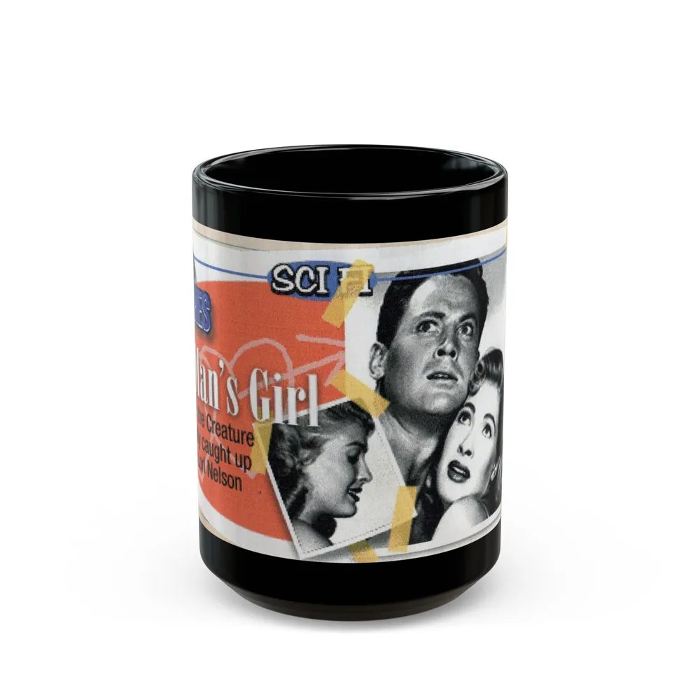 Lori Nelson #53 - Printed & Scanned (Vintage Female Icon) Black Coffee Mug-15oz-Go Mug Yourself