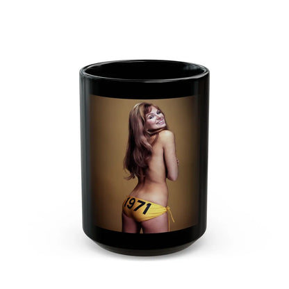 Julie Ege #258 (Vintage Female Icon) Black Coffee Mug-15oz-Go Mug Yourself