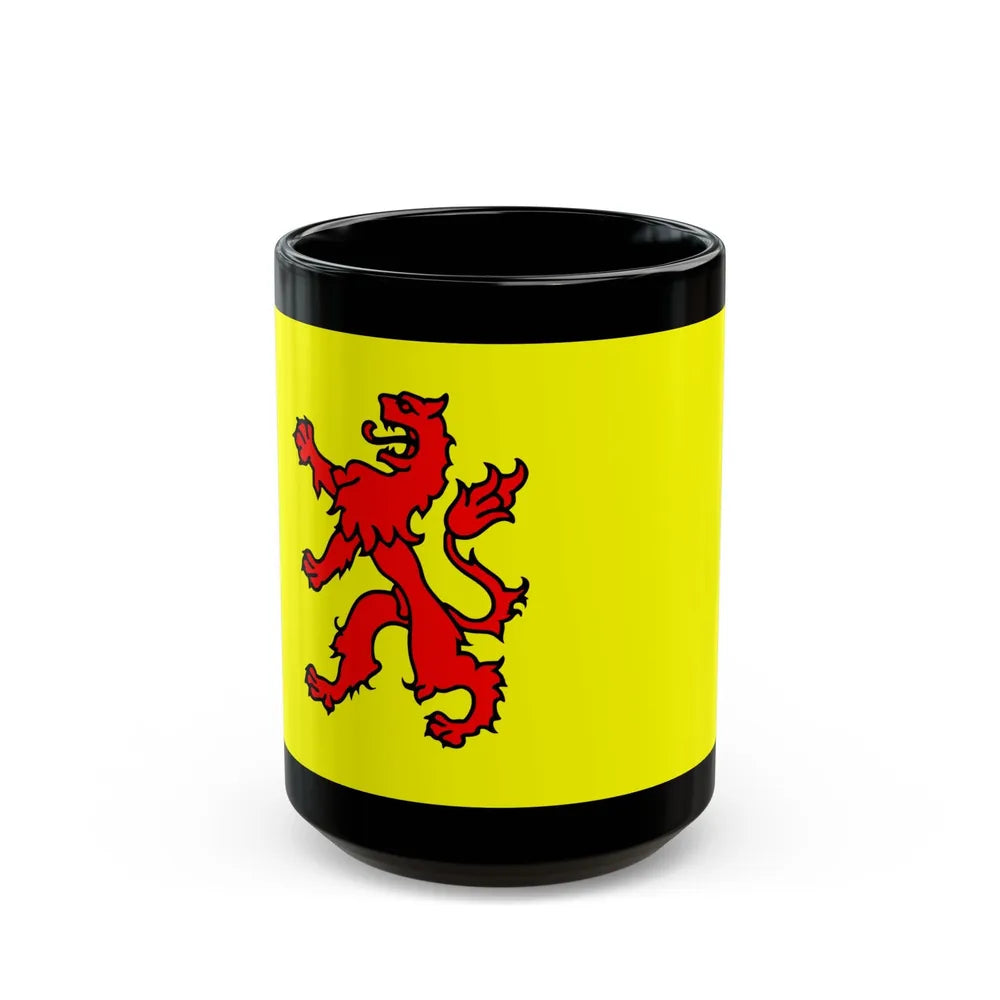 Flag of South Holland Netherlands - Black Coffee Mug-15oz-Go Mug Yourself