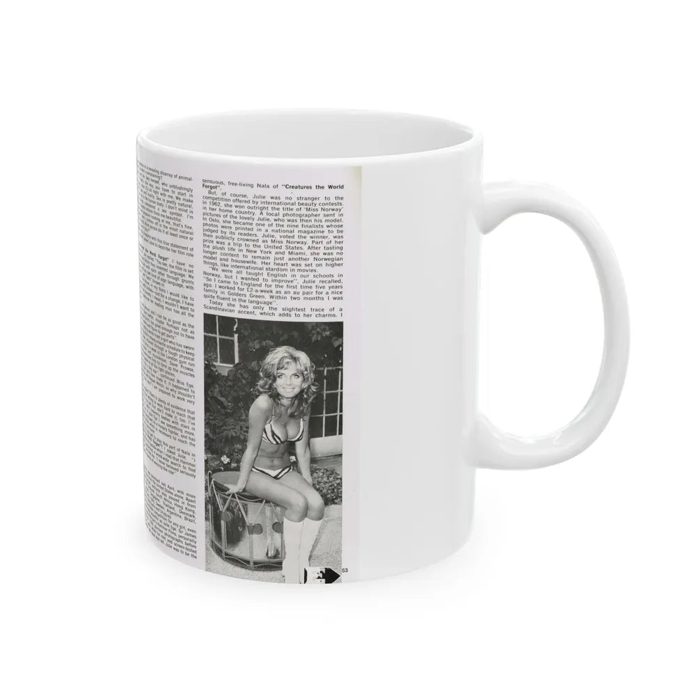 Julie Ege #187 (Vintage Female Icon) White Coffee Mug-Go Mug Yourself