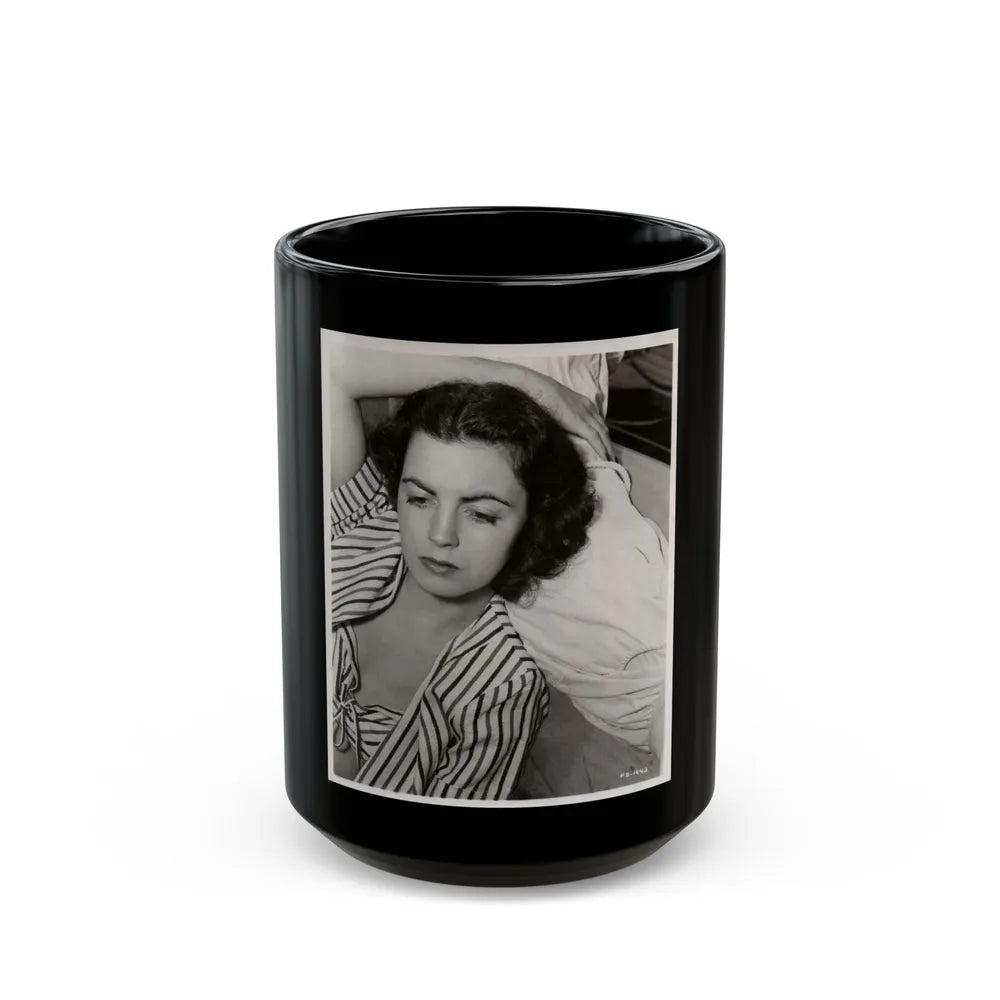 Faith Domergue #207 (Vintage Female Icon) Black Coffee Mug-15oz-Go Mug Yourself