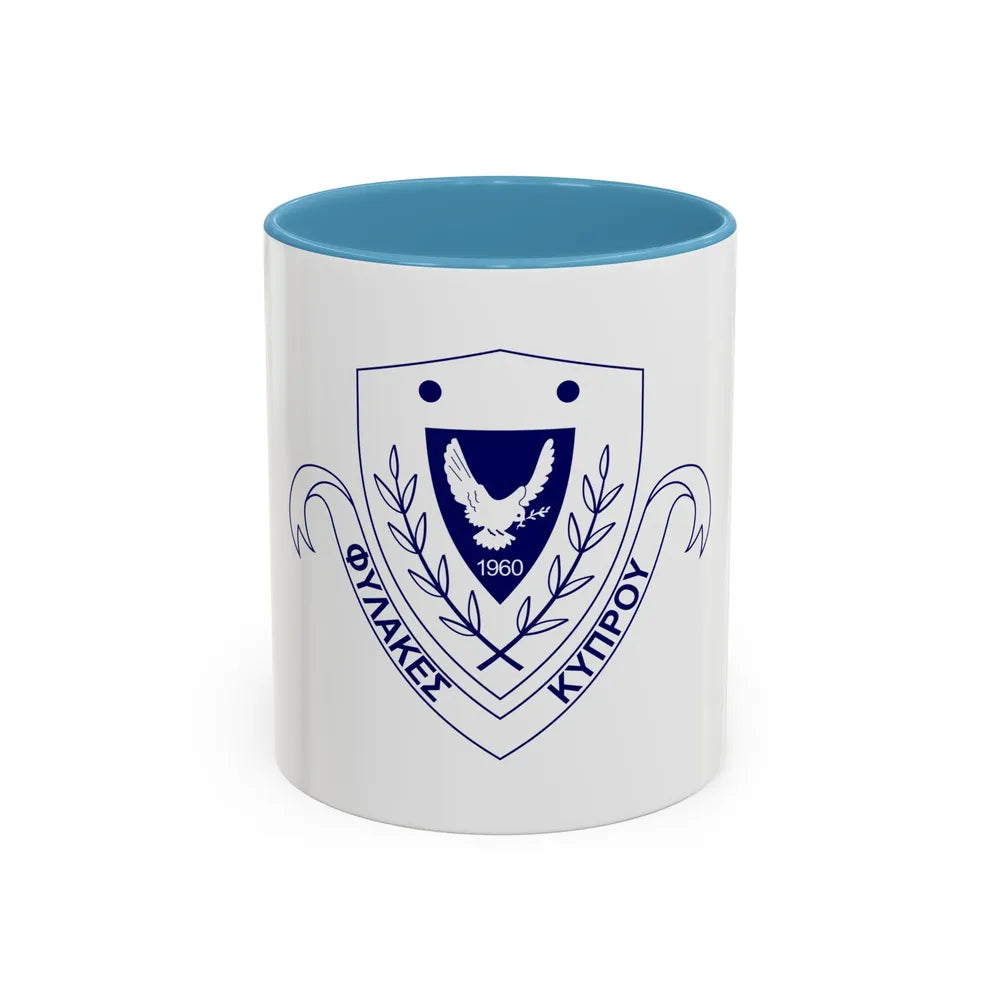 Cyprus Prisons Department - Accent Coffee Mug-11oz-Light Blue-Go Mug Yourself